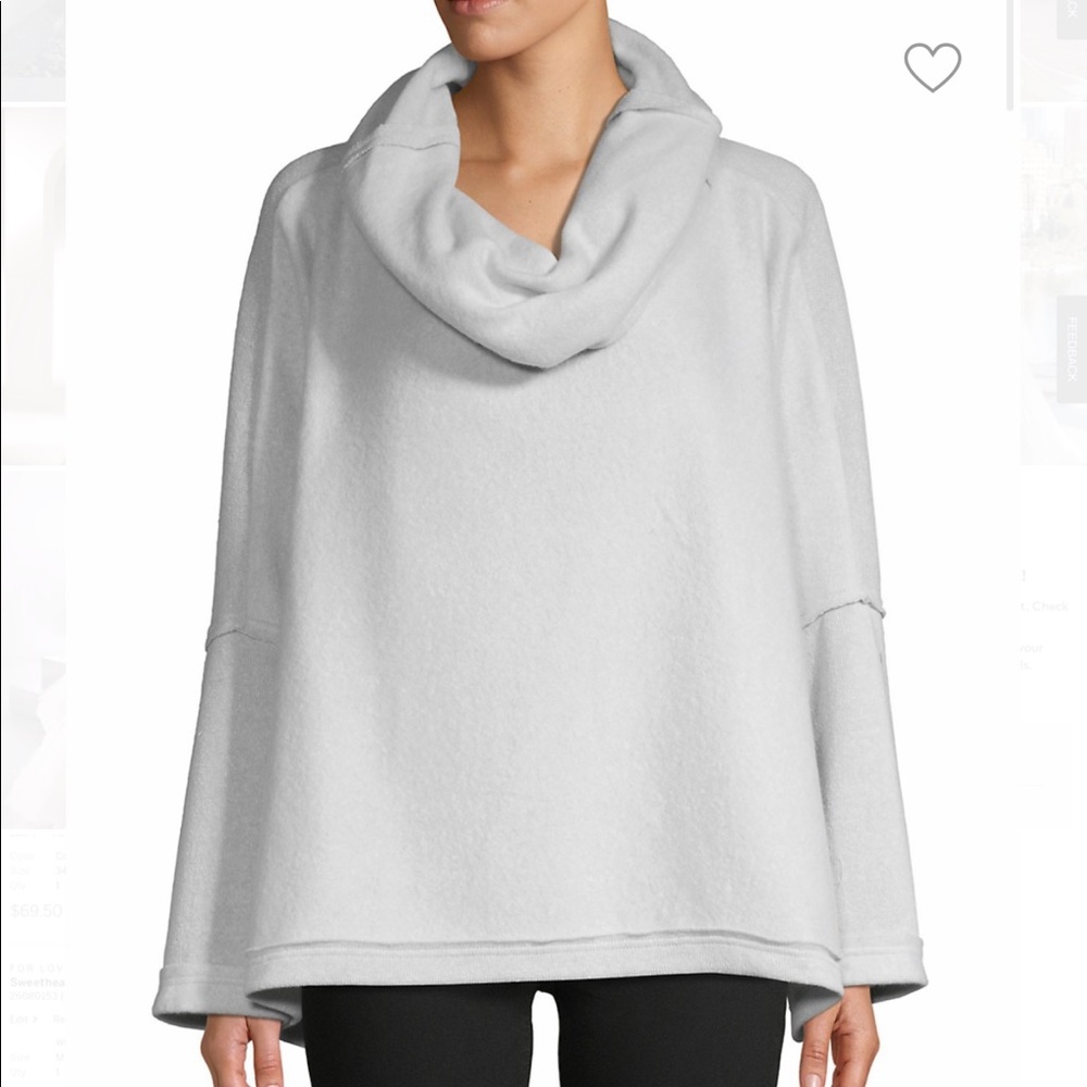 Free People Cowl Neck Pullover Sweatshirt NWT
